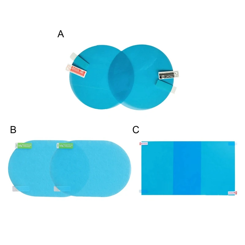 2PCS Car Rear View Mirror Rainproof Film Side Window Rainproof Reversing Full Screen Anti-fog Nano Waterproof Film Accessories