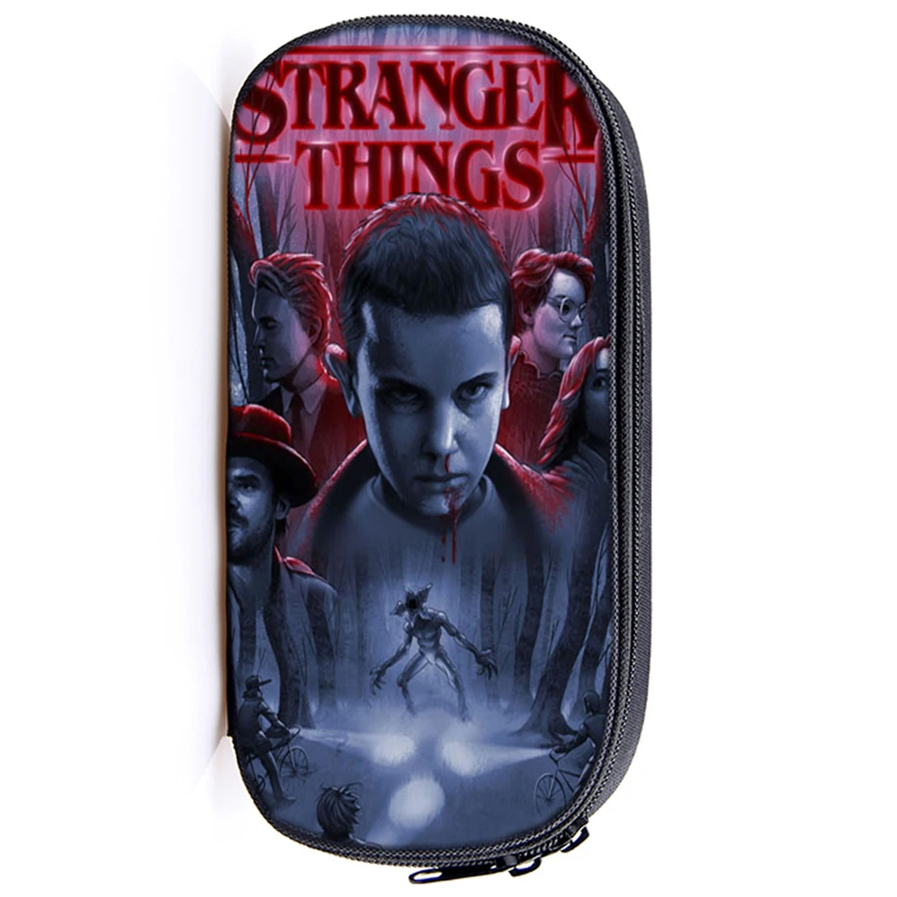 10 Очень странные дела Карандаш Чехол макияж ящик для школьные рюкзаки для девочек-подростков; брюки-карандаш для девочек школьная сумка мешок карандаша канцелярские принадлежности на молнии расходные материалы - Цвет: 10