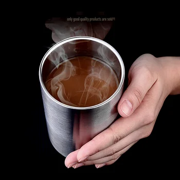 

Coffee Mug Tumbler Stainless Steel Cup Double Wall Mug Durable and Tough Easy To Clean Up The Cup with Handgrip Drop Shipping