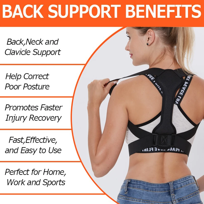 Back Posture Corrector Women Men Prevent Slouching Relieve Pain Posture Straps, Clavicle Support Brace Drop Shipping