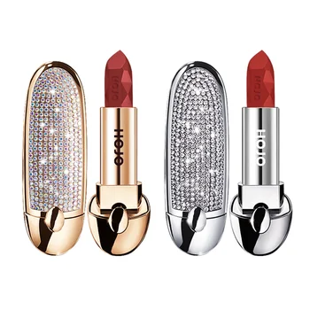 

New Hot 1 Pcs Lipstick Waterproof Long Lasting Moisturizing Lipstick with Shining Case SMR88