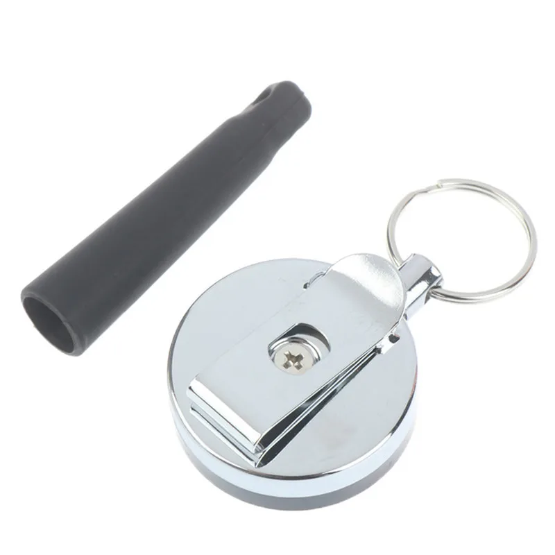 Camping Heavy Duty Retractable Pen Pull Holder Reel Carpenter Pencils Anti Lost Rope Key Ring Chain Belt Clip key chain clip carabiner belt clip