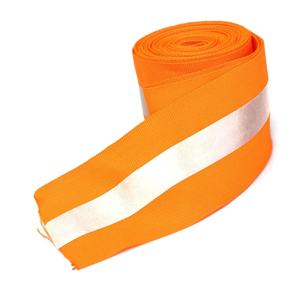 Silver Reflective Tape Safty Strip Sew On Lime Synth Fabric 3 Meters