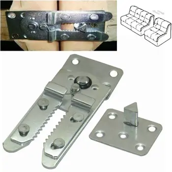 

1 Set Sofa Couch Sectional Furniture Connector Snap Metal Bracket Hinges for Furniture Accessories Tool
