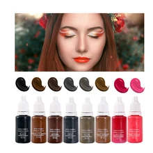 8 цветов Дополнительный постоянный макияж микро набор пигментов татуировки чернила косметические 15 мл для татуировки бровей губ Макияж для тату бодиарта