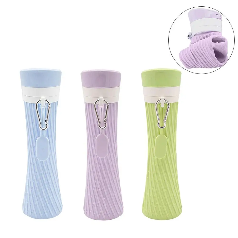 

18oz Foldable Kettle Silicon Cup Silicone Small Waist Anti-Fall Water Bottle For Travel Cycling Hiking Mountaineering