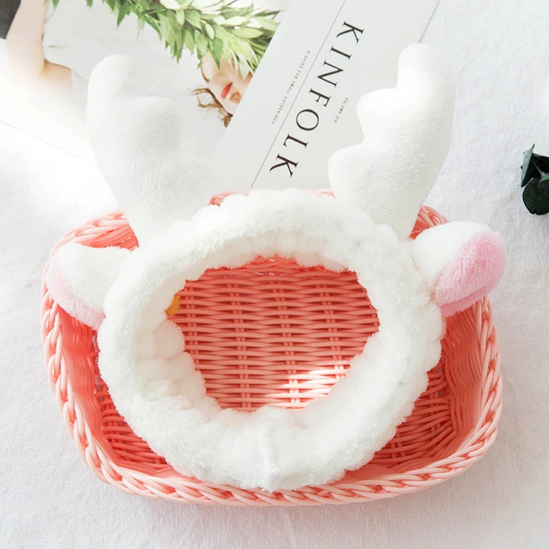 Solid Antlers Ears Headband Comfortable Rabbit Ear Spa Bath Shower Make Up Wash Face Cosmetic Hairband Hair Bands 1111