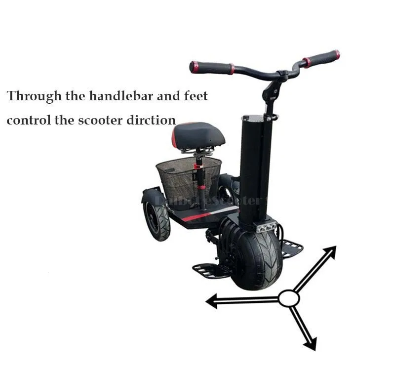 Daibot 3 Wheel Electric Scooter Self Balancing Scooters 10 Inch 500W 60V Portable Electric Unicycle Scooter For Adults           (9)