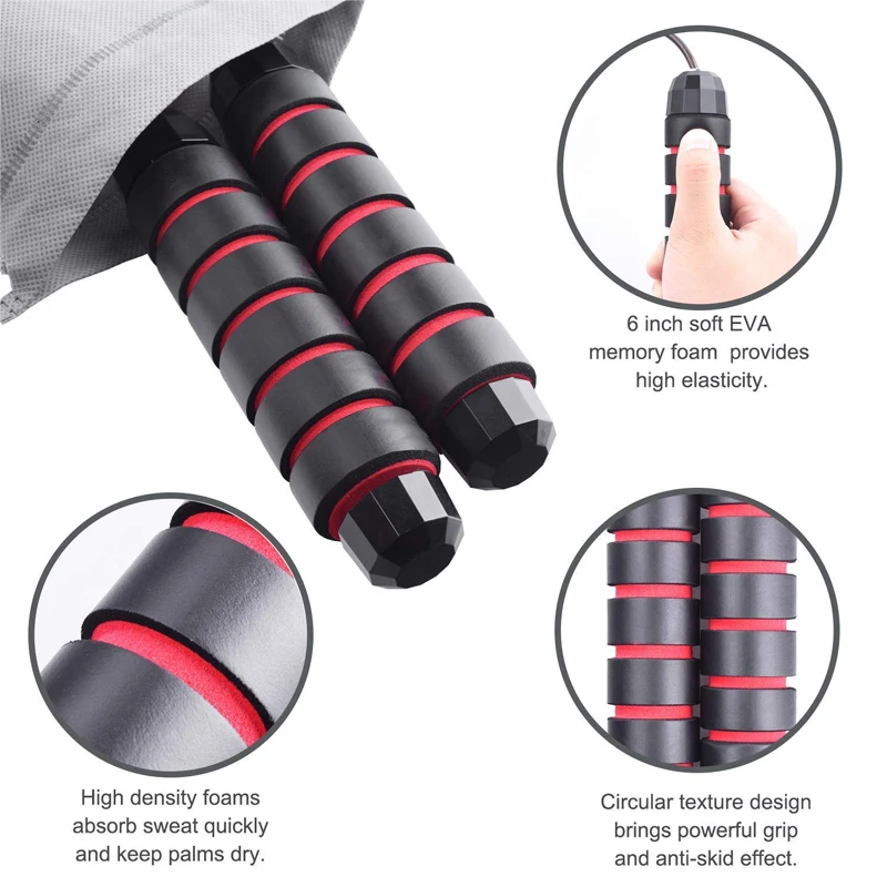 Speed Steel Wire Skipping Rope Adjustable Gym Exercise Jump Rope Rapid Bearings Crossfit Sports Workout Outdoor Skipping Rope