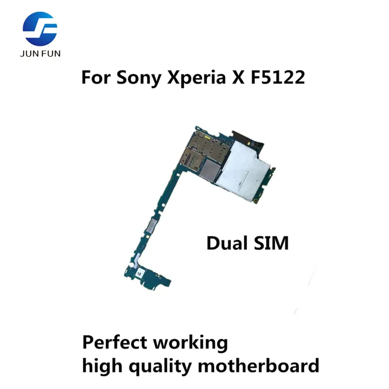 

JUN FUN Tested Full Work Unlock used Motherboard Logic Circuit Board Electronic Plate For Sony Xperia X F5122 From Original Phon