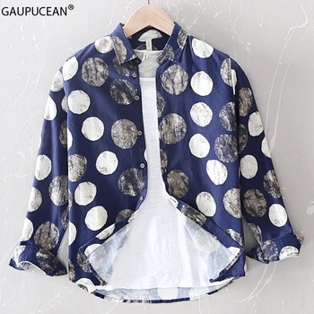 

70% Cotton 30% Linen Cool Breathable Anti-static Man Casual Shirt Vintage Spring Summer Male Fashion Long Sleeve Men Shirts