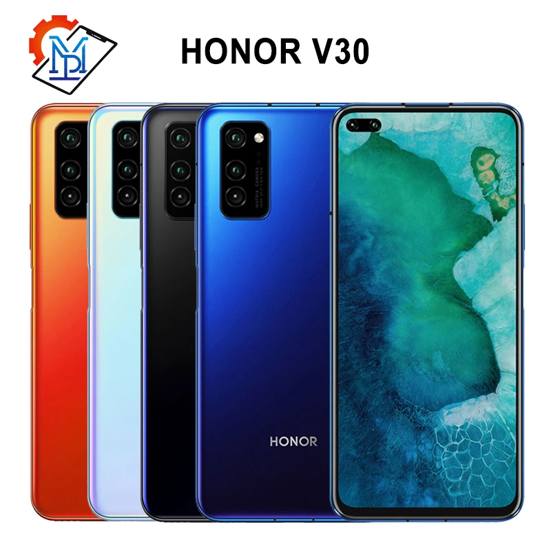 Мобильный телефон Honor V30 5G, 6,57 дюймов, 6 ГБ+ 128 ГБ, четыре ядра, 7 нм, Android 10 AI, тройная камера, 40 Вт, SuperCharge Samrtphone