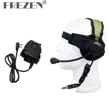 

HD02 Z Tactical Bowman Elite II Headset With Peltor Style PTT For Walkie Talkie Kenwood BaoFeng UV-5R UV-82 UV-5RE Plus Radio