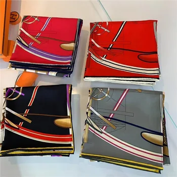 

Women's Spring Autumn Fashion Printed Shawl Silk Scarf Versatile Thin Casual Shading Trend