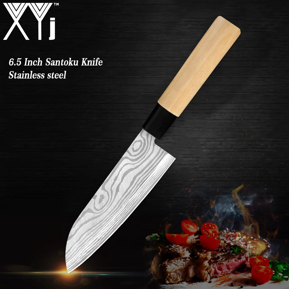 XYj нож шеф-повара из нержавеющей стали Santoku/разделочные/Сашими/поварские ножи