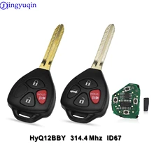 Jingyuqin HyQ12BBY 314,4 МГц ID67 3/4 кнопки дистанционного ключа автомобиля для Toyota Camry ключ для Toyota Camry, Avalon, Corolla Matrix RAV4 Yaris Venza tC/xA/xB/xC