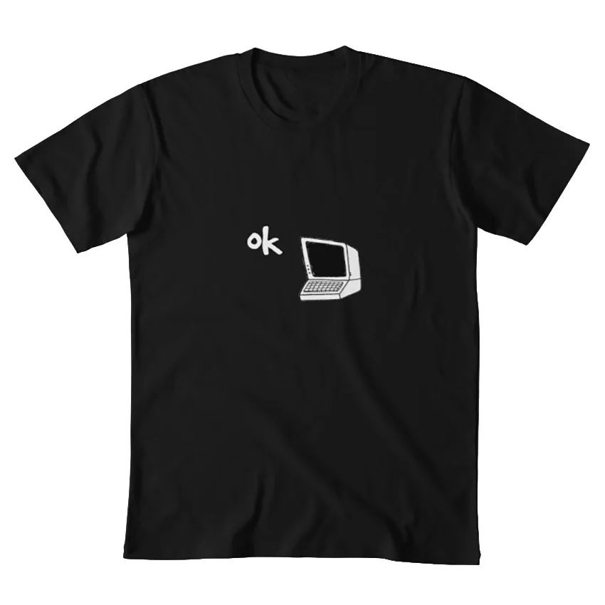 Radiohead inspired ok компьютерная футболка, футболка radiohead, футболка radiohead 90 s, футболки в минималистическом стиле