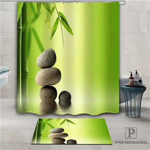 Custom Zen Stone(1) водостойкий душевой занавес дверной коврик для дома для ванной ткань полиэстер для ванной разные размеры#-1-05-30 - Цвет: Shower Curtain