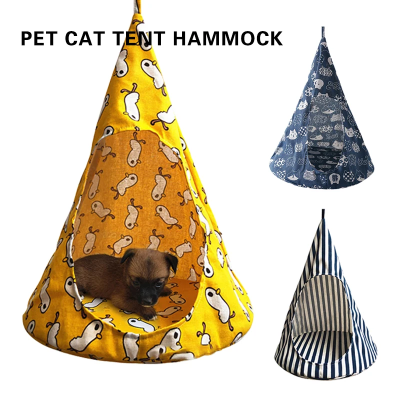 Foldable Cat Hammock Bed Removable Breathable Washable Conical Tent For Small Dogs Sleeping Creative Pets Hanging Beds Product