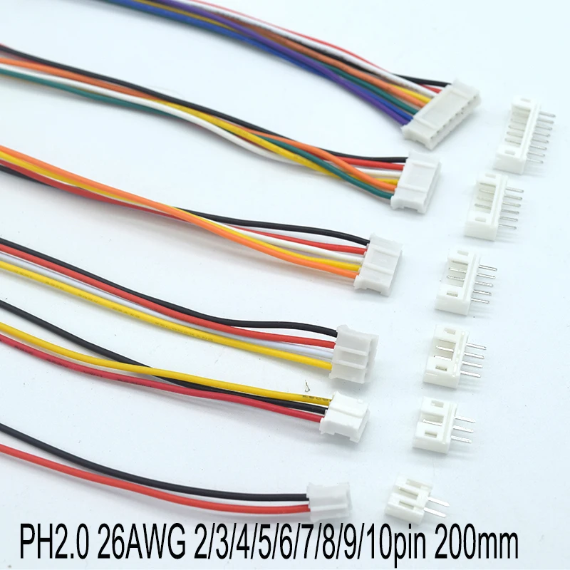 10 комплектов Micro Mini JST 2 0 зарядному устройству Мужской Женский Разъем провода