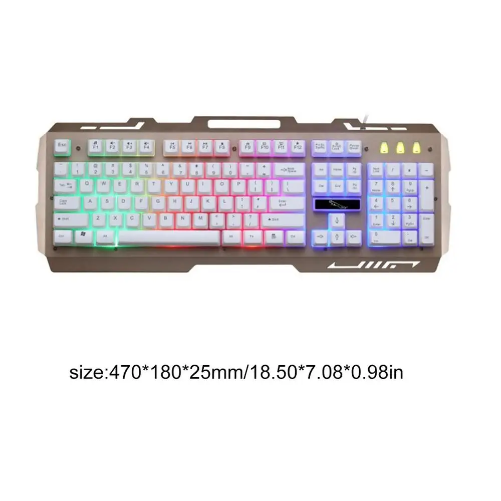 G700 Game Luminous Wired USB Mouse and Keyboard Suit With Rainbow Backlight LED Lights Mechanical Keyboard Gaming Mouse