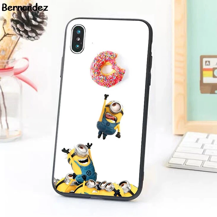 Bernandez S3 S4 S5 Silicone phone case for Samsung Galaxy S6 S7 S8 S9 edge plus Note 3 4 5 8 9 Despicable Me Donut Minions |