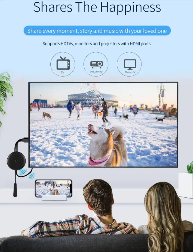 2,4G 1080P HD беспроводной HDMI Android tv stick Miracast Airplay Wifi Дисплей приемник HDTV ключ зеркальное отображение медиа стример для iOS