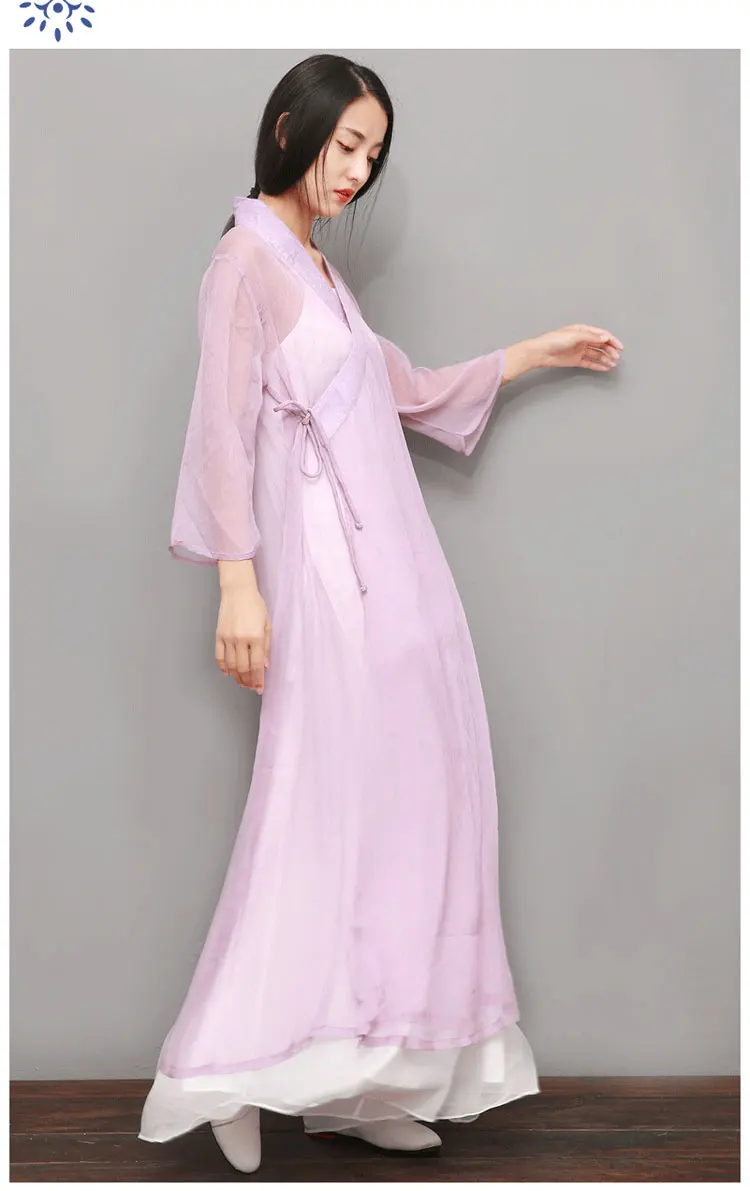 2019 китайское традиционное платье женское хлопковое белье Чонсам qipao длинное платье qipao пеньковые платья льняное платье дзен стиль