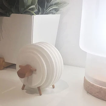 

Hot Sheep Deer Shape Skid Resistance Heat Insulation Round Coaster Creative Home Office Decoration Ornament Simple Gift