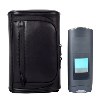 

Men Wash Storage With Carry Handle Large Capacity Pouch Cosmetic PU Leather Waterproof Organizer Makeup Bag Travel Multifunction