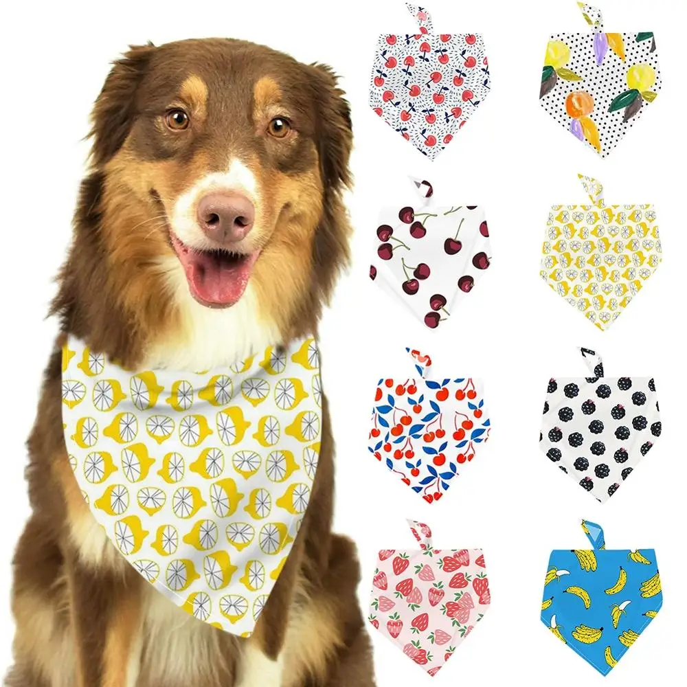 

Summer Pet Dog Cat Bandana Bibs Dog Adjustable Scarf Saliva Towel Pet Accessories Supplies For Small Medium Large Dogs