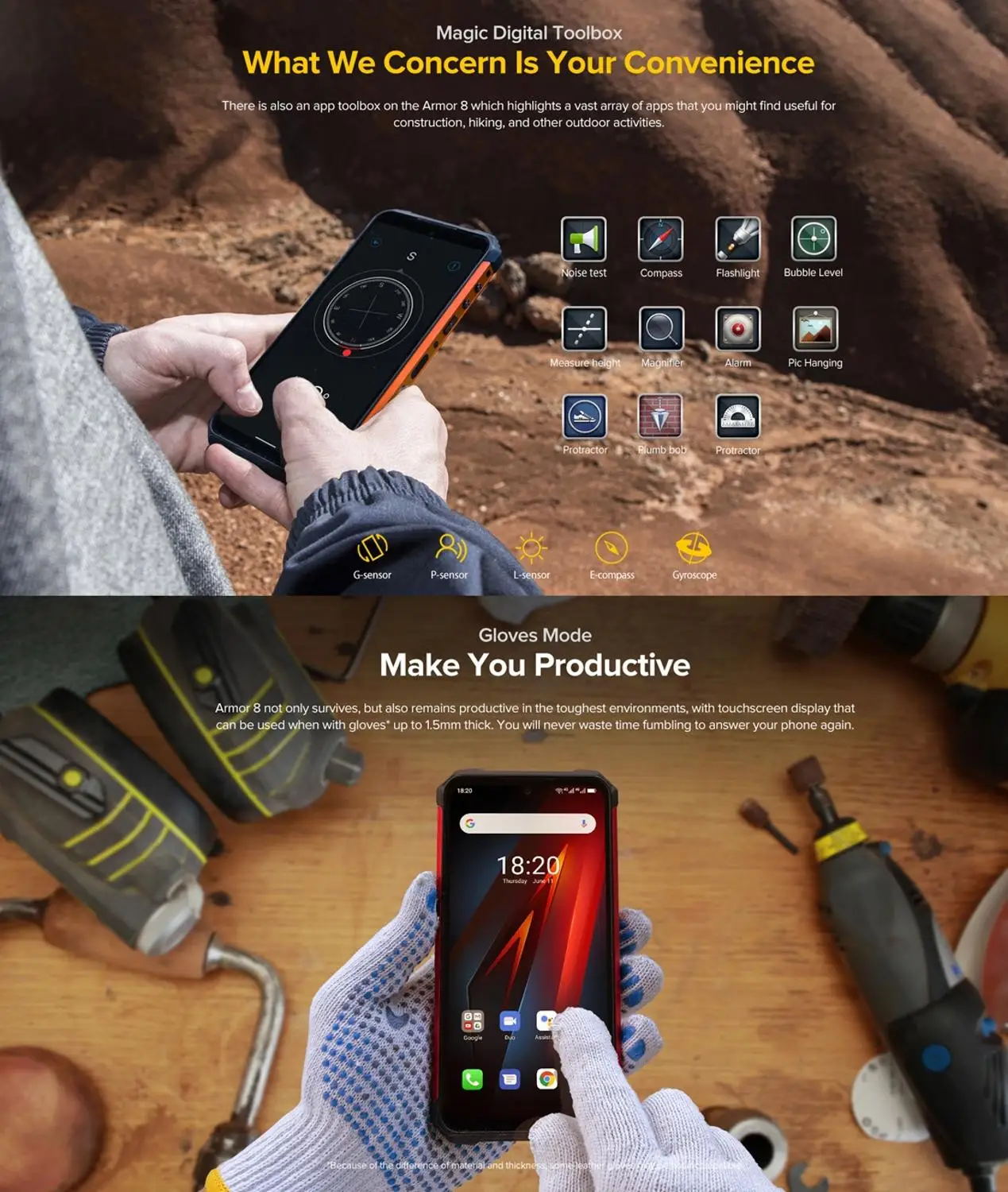 Ulefone Armor 8 IP68 Rugged Smartphone 4+64GB