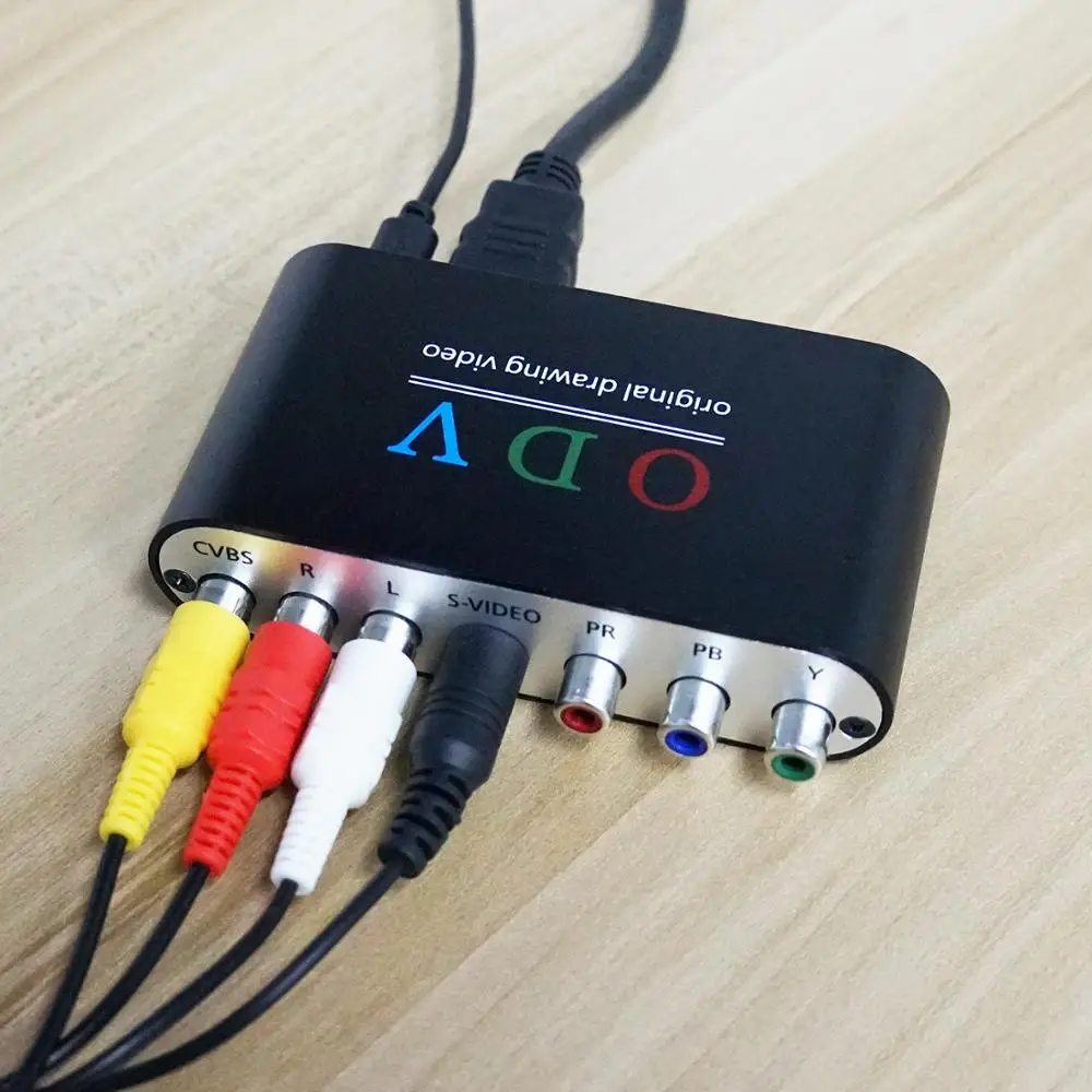 ODV Композитный RCA/S-Video/YPbPr для HDMI конвертер для Micro USB Стандартный RCA разъем стерео аудио для Ретро консоли