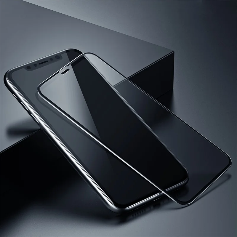 Black Закаленное стекло Baseus для защиты от шпионов для iPhone 11 Pro, ультратонкое 3D Защитное стекло для iPhone 11 Pro Max glass - Цвет: Black