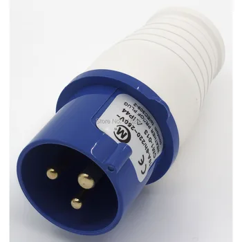 

16A 2P E 3 pin 220-240V IP44 013 single phase splashproof industrial plug