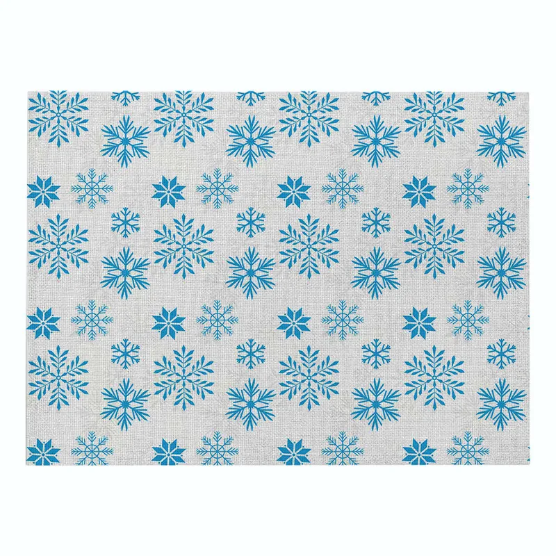 Fuwatacchi снежинка шаблон коврик для обеденного стола зимний стол коврик многоразовые полиэстер салфетки украшения аксессуары - Цвет: 605