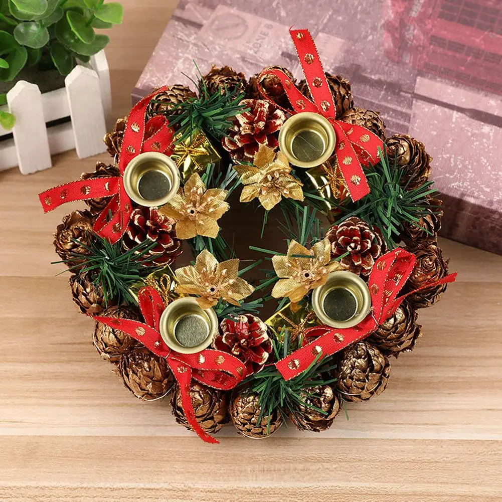 

Christmas Wreath Artificial Handmade Garland Door Decoration Supplies New Year Party Shopping Mall Window Advent Wreath