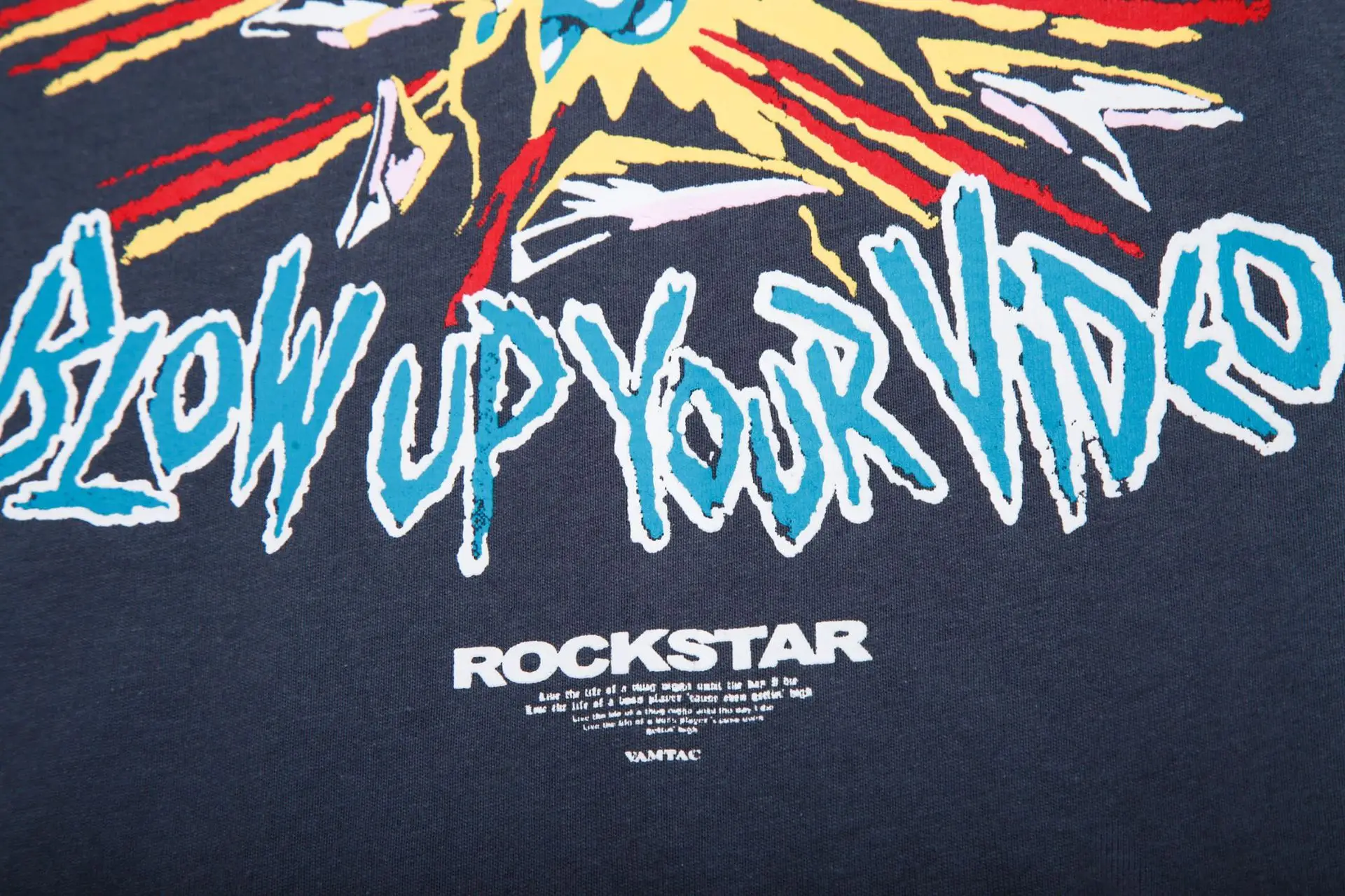 Новинка, модная футболка с принтом Rockstar, винтажная Панк футболка, Hight Street, скейтборд, топы, хип-хоп футболки, T-010