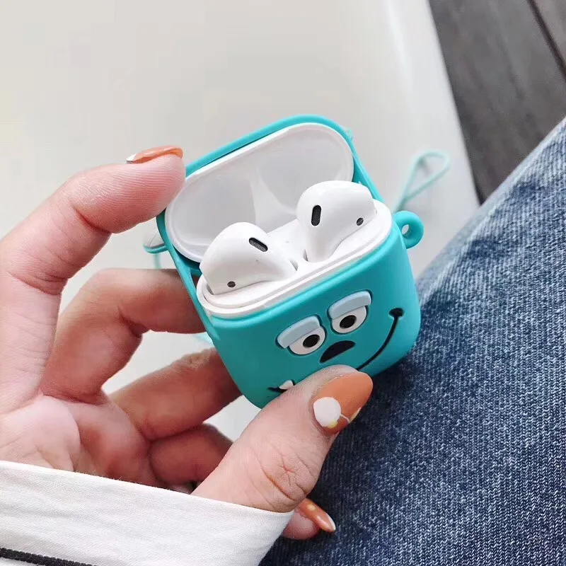 Для AirPods i30, для air pods 2, i12, tws, i10, i11, i9s, i60, милый мультяшный силиконовый чехол с защитой от потери, гарнитура для AirPods, чехол