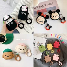 Мягкий силиконовый чехол для Airpods, милый мультяшный чехол для Apple Air Pods, чехол для наушников, адаптер, беспроводной кейс для bluetooth-гарнитуры