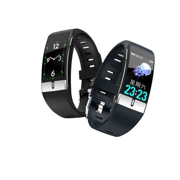 

E66 Fitness Tracker Bracelet Body Temperature ECG Smart Bracelet Heart Rate Monitor Smart Watch Music Control Sport Band VS T1