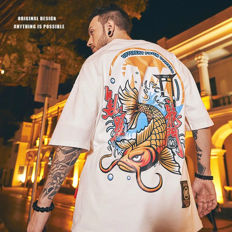 

3D Hip Hop T Men Shirt 2019 Japanese Harajuku Cartoon Monster T-Shirt Streetwear Summer Tops Tees Cotton Tshirt Oversized XL