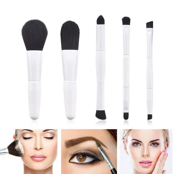 

Hot 5Pcs Makeup Brushes Set comfortable Handle Premium Synthetic Cosmetic Brushes for Powder Blush Blending Foundation t