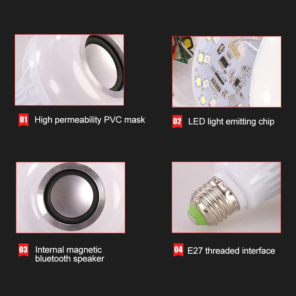 Bluetooth декоративное кафе Smart Led Изменение цвета прочный многофункциональный пульт дистанционного управления гостиничный барный счетчик домашняя музыкальная лампочка