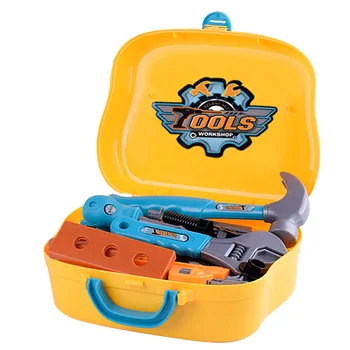 

Portable Screwdriver Suitcase DIY Smooth Tool Box Set Simulation Repair Pretend Play Educational Kids Toy Home Gift Cartoon