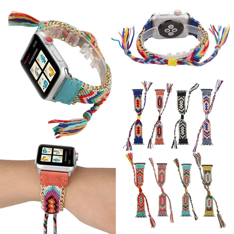 

Band For Apple Watch Band 38mm 42mm Woven Ropes Replacement Watch Band Strap Bracelet For Apple iWatch Series 4 3 2 1