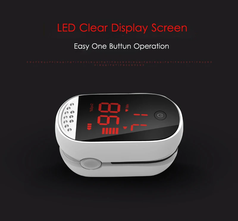Medical Digital Finger Pulse Oximeter Blood Oxygen Heart Rate Meter SPO2 De Pulso Dedo Saturation PI Household Digital Monitor