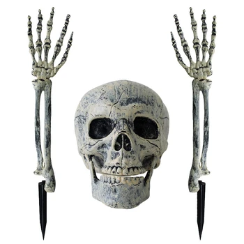 

Halloween Party Decoration Skull Hand Bone Simulation Skull Props Secret Room Horror DIY Ornaments
