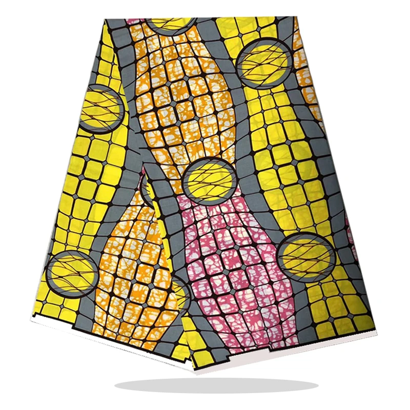 

6 Yards African Wax Prints Fabric Veritable Soft Dress Sewing Materials Real Ankara Dutch Wax Dye Printed Cotton Fabric HL17-80