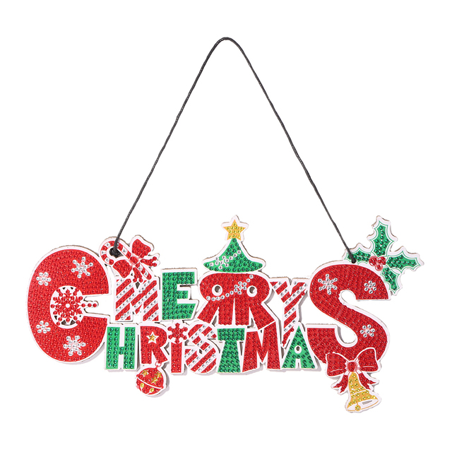Gnome Doll DIY Diamond Painting Applique Rhinestone Acrylic Christmas Pendant Wall Hanging Mosaic Door Window Decor
